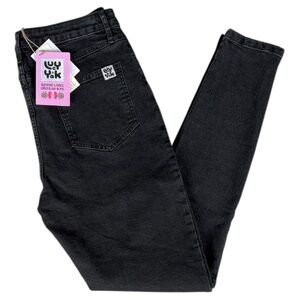 Lucy & Yak Jeans Soho Skinny Fit Organic Denim Black Wash Size 10 Long NWT